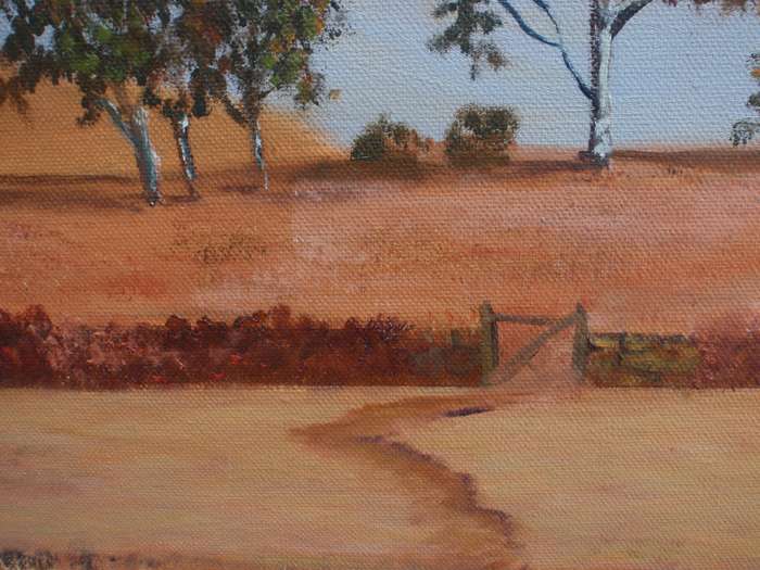 Original oil on canvas. S.African farming scene "Making Hay". Lovely tranquil scene.