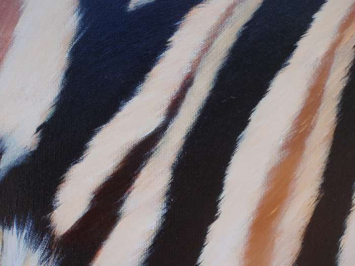 Fabulous Zebra abstract original by well known kzn artist Arlene McDade.