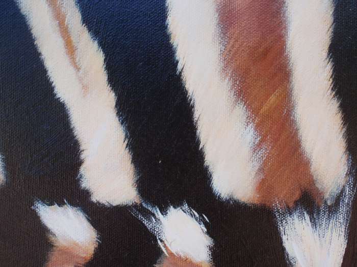 Fabulous Zebra abstract original by well known kzn artist Arlene McDade.