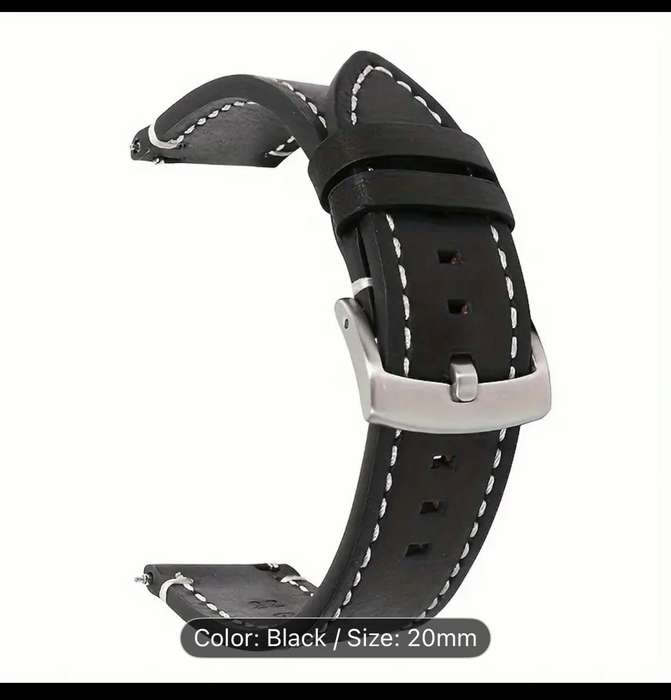 Genuine Cowhide Leather Strap 20mm