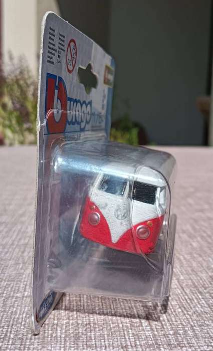 Bburago VW Samba Van Die Cast in Blood Red Scale 1:64 - No 2 of 3 Diecast on Auction