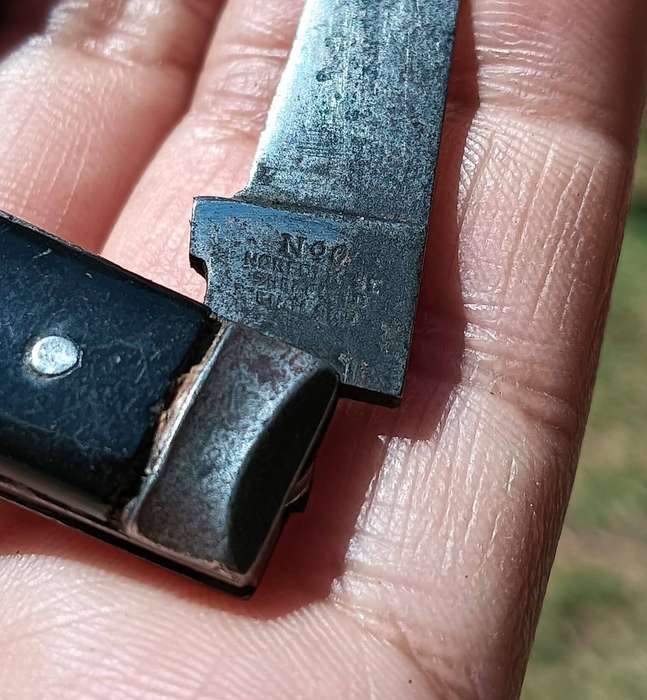 Antique Pre 1923 Joseph Rogers No 6 Norfolk St Lambsfoot Pocket Knife In Used Condition