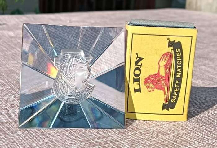 Asfour Chrystal Pyramid Egyptian Goddess Isis 30% Lead Boxed