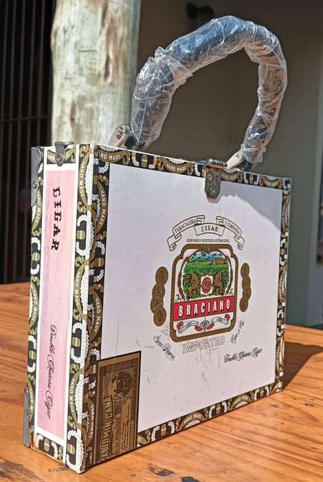Cute Braciano Cigar Box Purse with Photo of Young Cowboys and Girls on Back