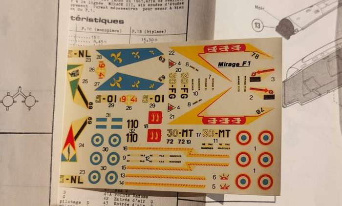 Heller France Mirage F1 Model Kit from 1970s Scale 1:72 Boxed and Package Sealed
