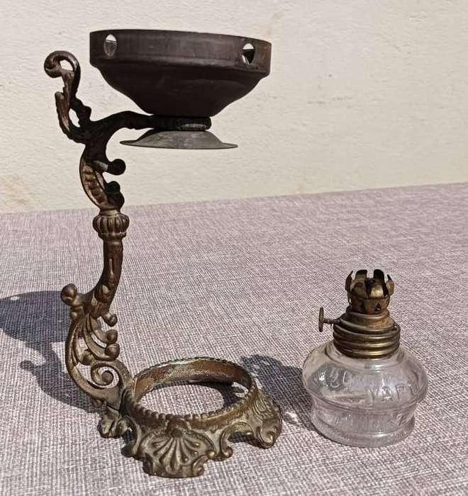 Vintage Medical Vapo-Cresolene Lamp Part of American Chamber of Horrors Exhibit Date 3 Aug 1939