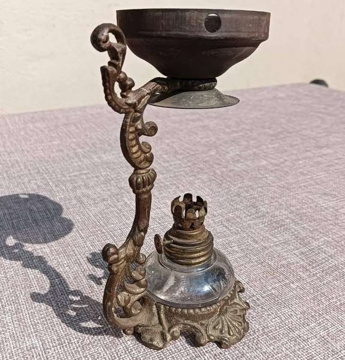 Vintage Medical Vapo-Cresolene Lamp Part of American Chamber of Horrors Exhibit Date 3 Aug 1939