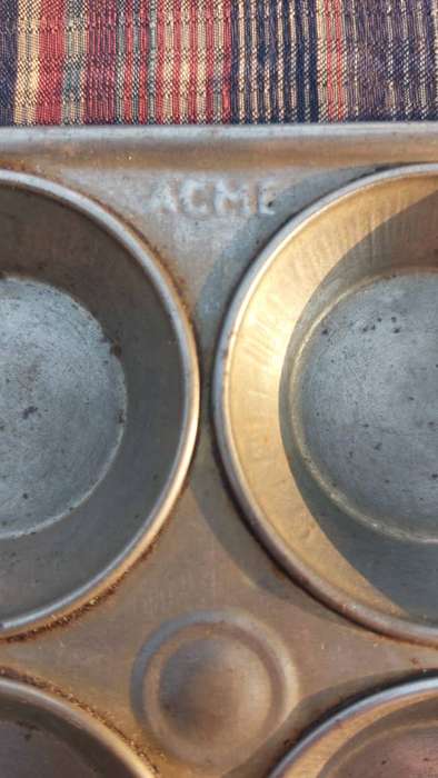 Two Vintage Steel Cookie Mould Pans Made in England and USA