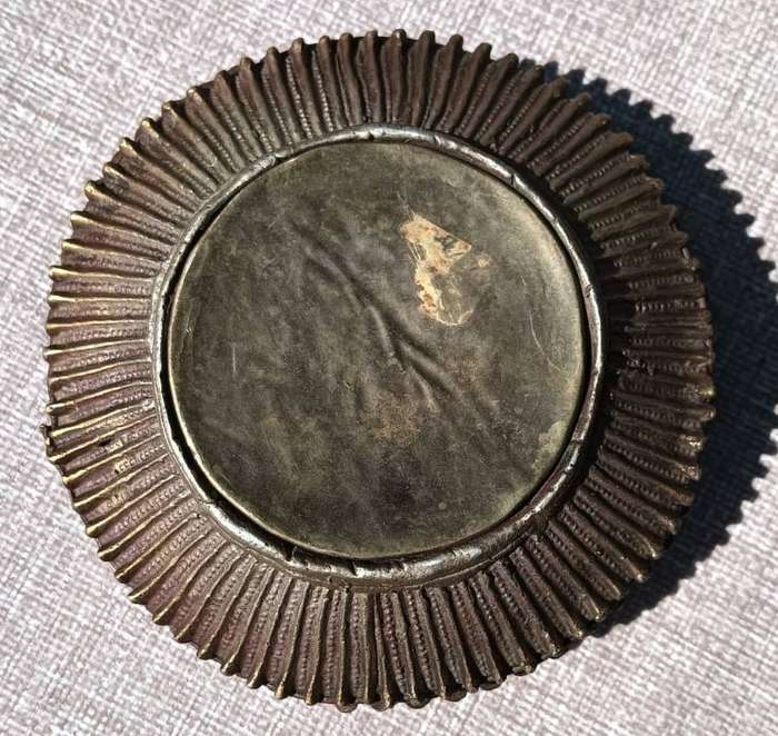 Antique Bronze Dhokra Kondh Tribal (West Bengal) Ankle Bracelet Turned Dish 11cm Wide