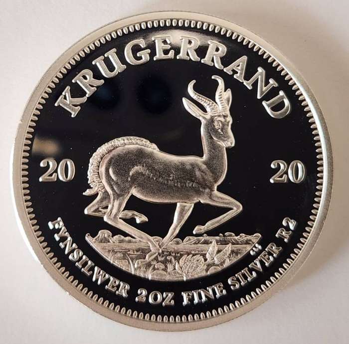 2020 2Oz Proof Silver Krugerrand