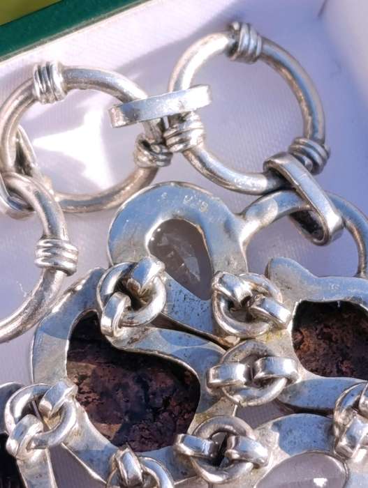 Estate Sterling Pearl Gemstone Bracelet