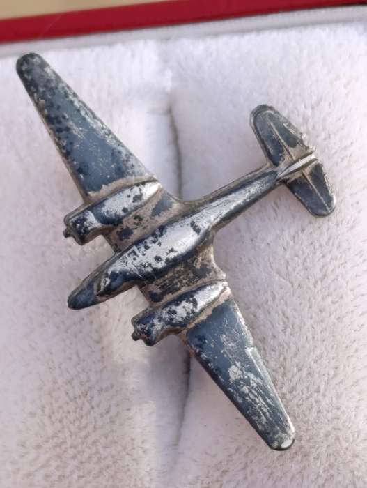 Miniature Sterling WW2 Plane Brooch