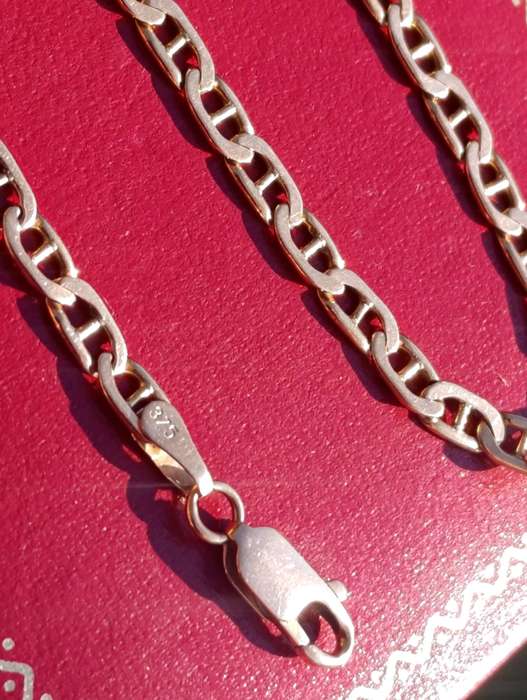 9ct Gold Vintage 3MM Anchor Link Bracelet