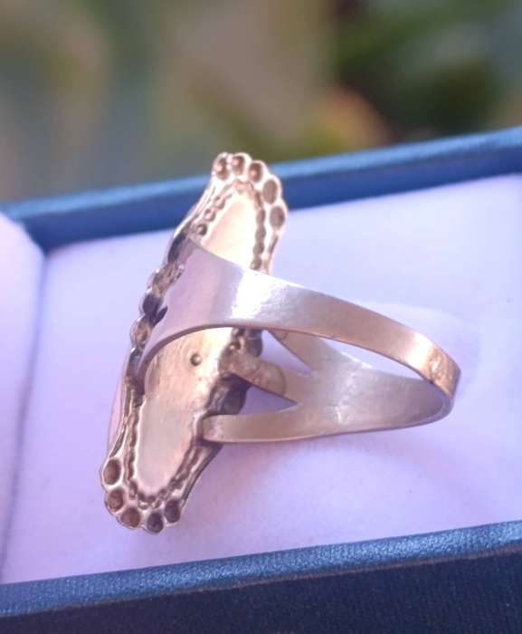 Antique Silverplated Gemstone Ring