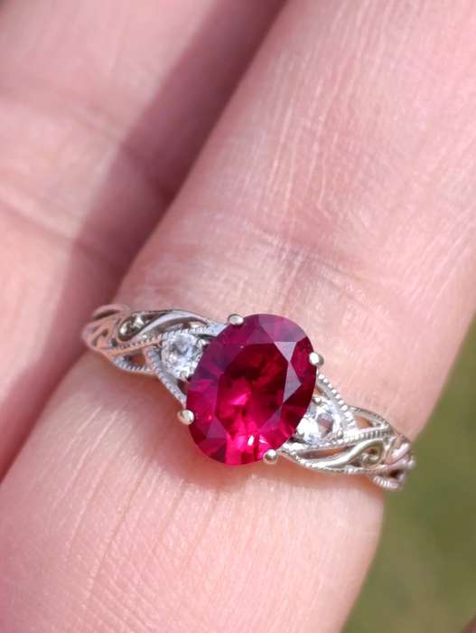 Estate 9ct Ruby Sapphire Ring