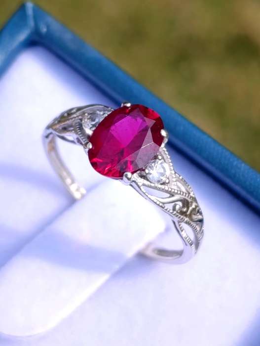 Estate 9ct Ruby Sapphire Ring