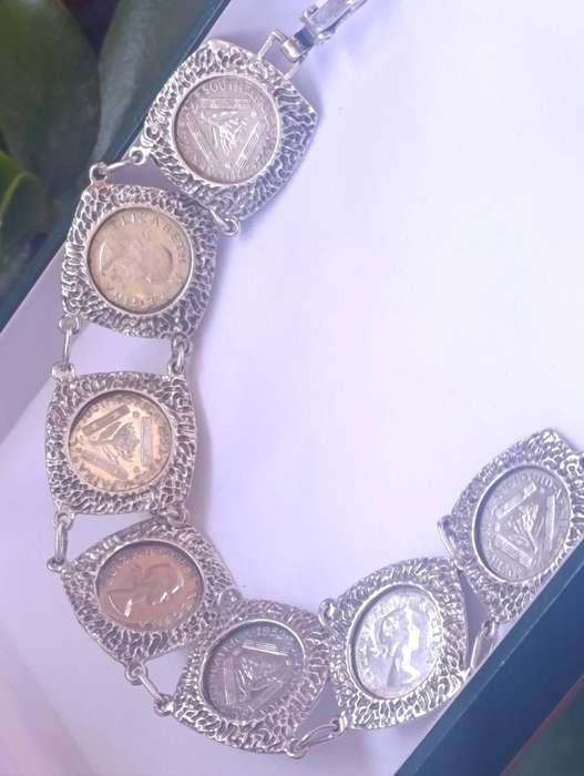 Sterling Silver Tickey Coin Bracelet
