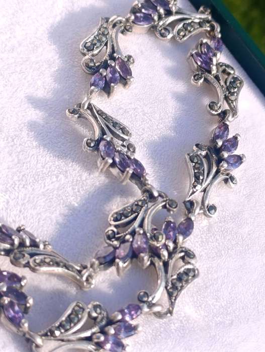 Rare Vintage Sterling Amethyst Necklace