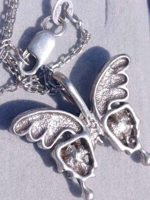 Jenna Clifford Sterling Butterfly Pendant Set