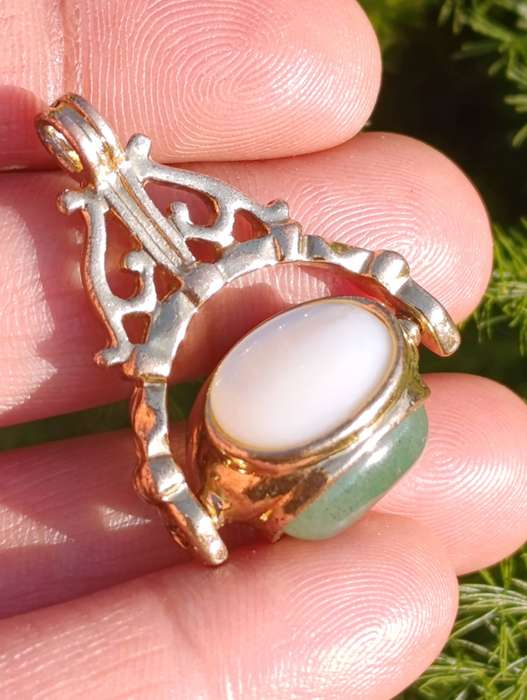 Estate Gemstone Spinner Fob Pendant