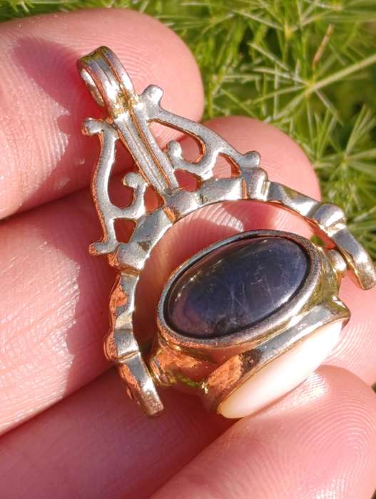 Estate Gemstone Spinner Fob Pendant