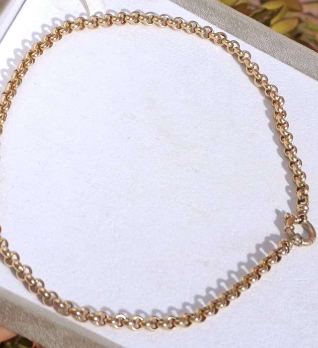 Estate 5MM 9ct Signoretti Clasp Rolo Necklace