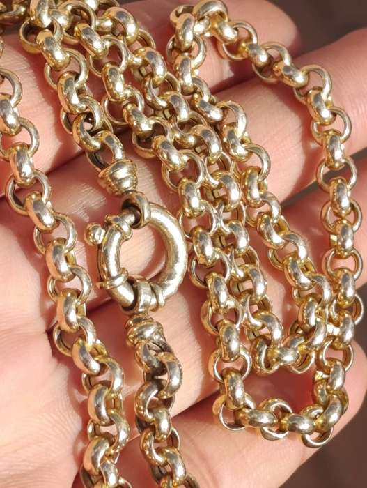 Estate 5MM 9ct Signoretti Clasp Rolo Necklace