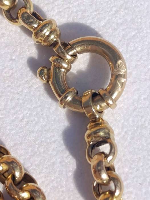 Estate 5MM 9ct Signoretti Clasp Rolo Necklace