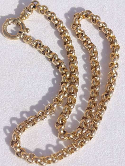 Estate 5MM 9ct Signoretti Clasp Rolo Necklace