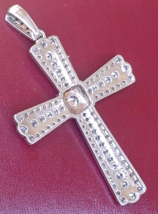 Large Studded Designer Cross Pendant