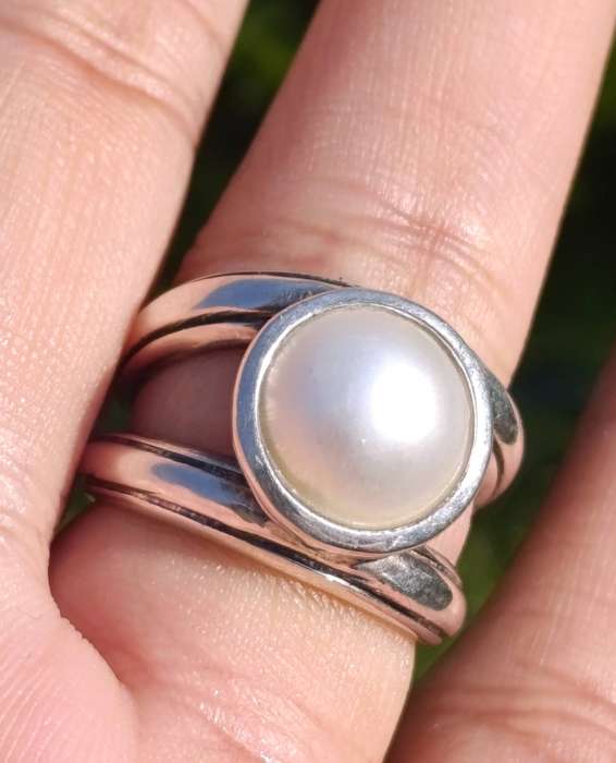 Vintage Sterling Mabe Pearl Ring