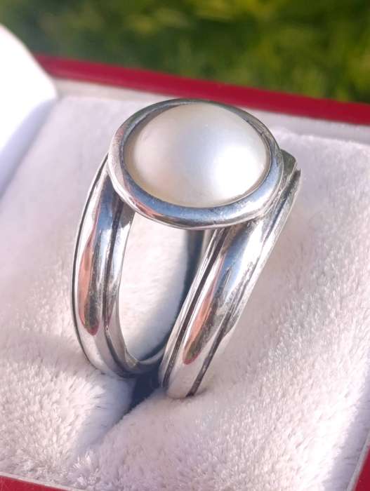 Vintage Sterling Mabe Pearl Ring