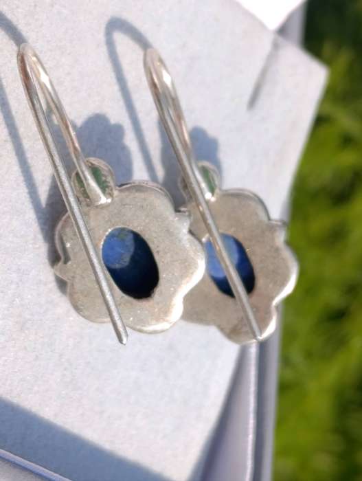Sterling Lapis Lazuli Drop Earrings