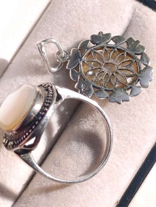 Vintage Sterling Mother Of Pearl Lot