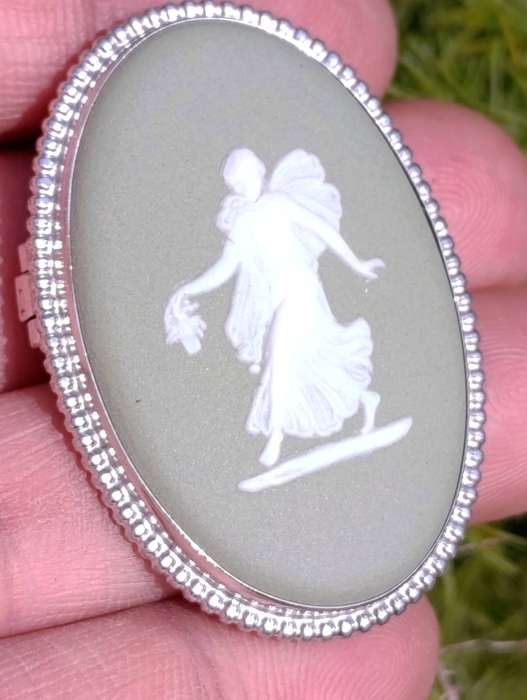 Sterling Silver Wedgewood Brooch