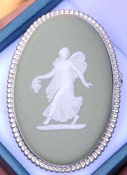 Sterling Silver Wedgewood Brooch