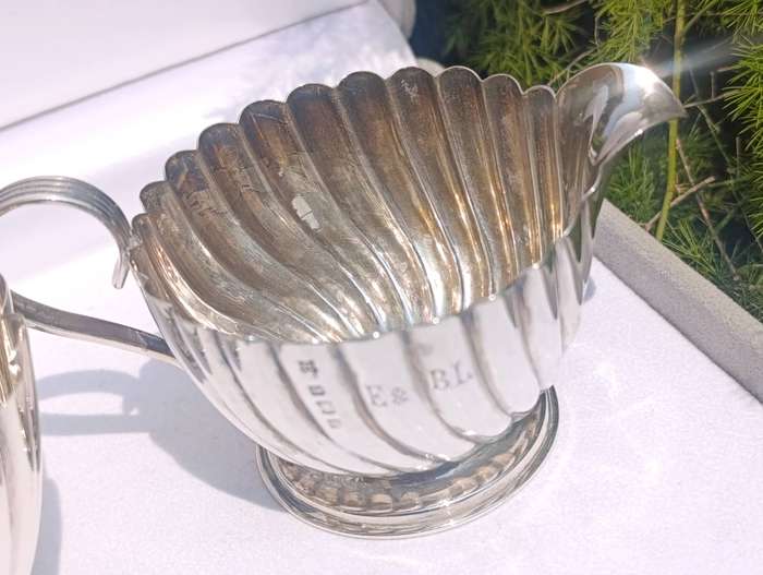 Sterling British Hallmarked Milk & Sugar Set
