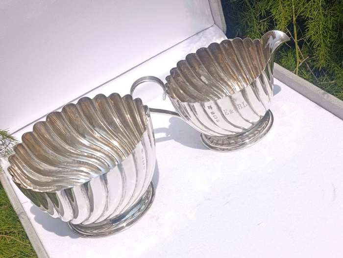 Sterling British Hallmarked Milk & Sugar Set