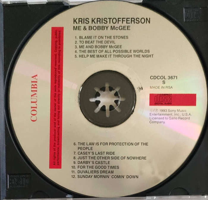 Kris Kristofferson - Me and Bobby McGee