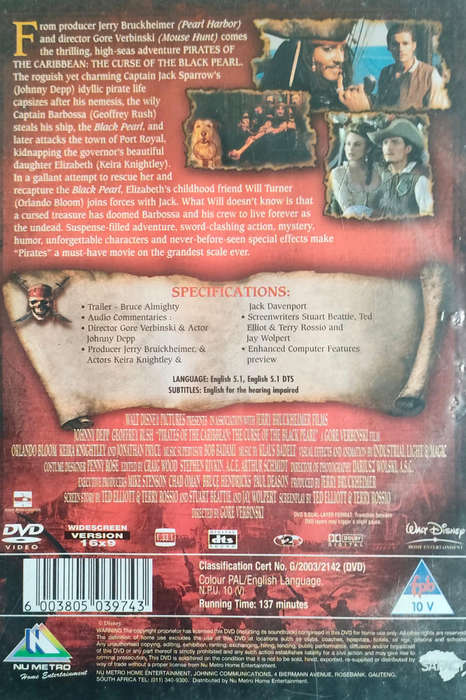 Pirates of the Caribbean - The Curse of the Black Pearl