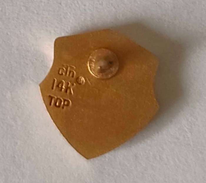 Firestone 15 year 14 k gold pin