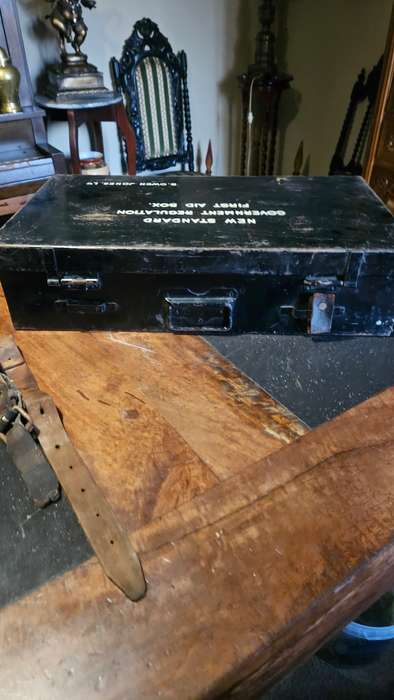Vintage British Medical Box with leather straps