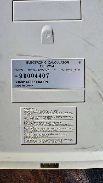 Sharp Electronic Calculator Model CS-2194