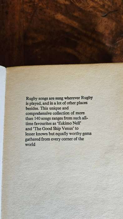 1888-1947 Past & Present Springbok Book Plus Rugby Song Book