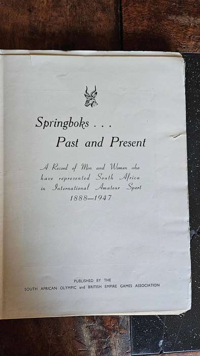1888-1947 Past & Present Springbok Book Plus Rugby Song Book