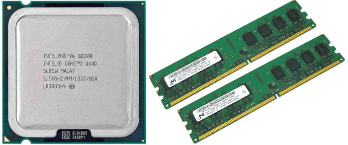 Upgrade kit | Q8300 2.5GHz CPU + 4GB DDR2-800 RAM