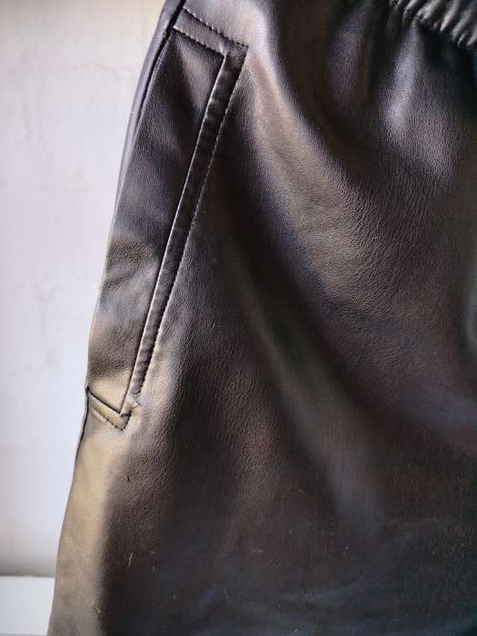 Black Pleather Shorts by Markham in size M | Generously sized | Some cracks and peel in crotch area