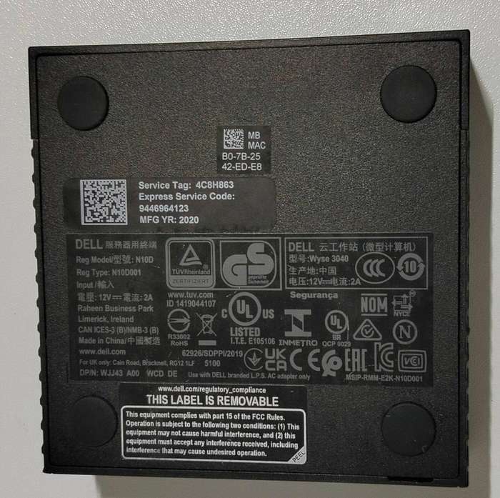Dell Wyse 3040 | Intel Atom x5 z8350 | 2GB RAM | 16GB eMMC | Windows 11 Pro