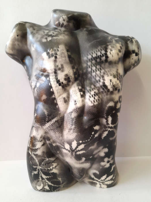 Hilton Edwards Abstract Art - ceramic male torso