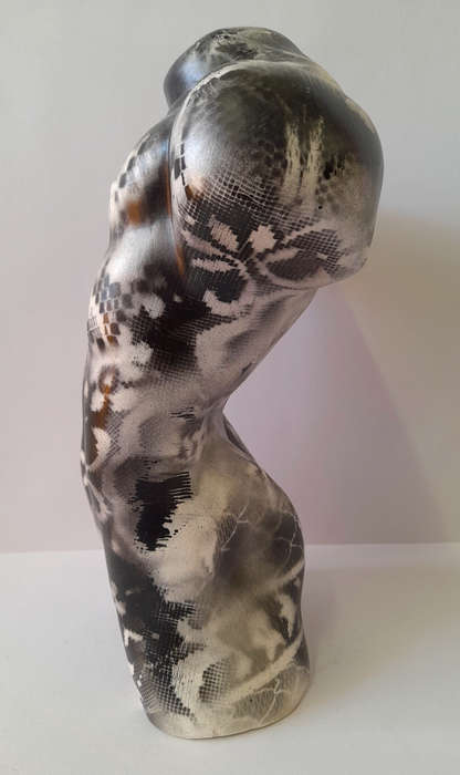 Hilton Edwards Abstract Art - ceramic male torso